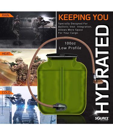 Source Tactical ILPS 3L Low Profile Widepac Bladder with High-Flow Valve - Leakproof Closure - UTA Rapid Refill Adaptor - 100oz - Buy Online on SooperMarket.com