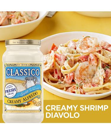 Classico Light Creamy Alfredo Pasta Sauce - 15 oz Jar - Buy Online on SooperMarket.com