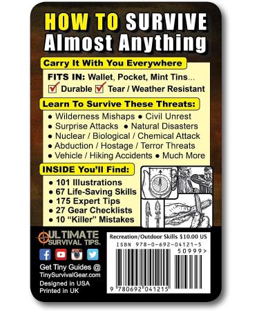 Tiny Survival Guide: Ultimate Disaster Emergency Pocket Handbook for First Aid - Fits in Wallet/Glove Box - 1 Compact Survival Micro Guide - Buy Online on SooperMarket.com