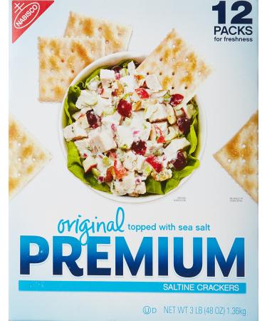 Nabisco Original Premium Saltine Crackers Topped with Sea Salt, 3 Pound