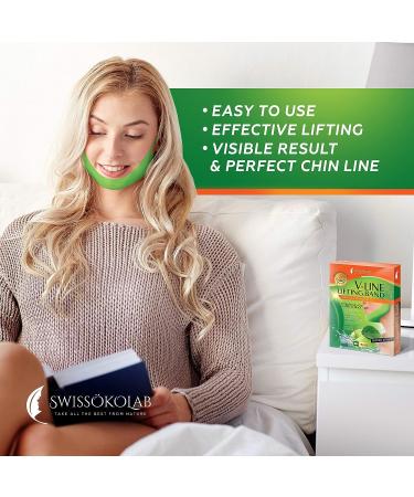 SWISSKOLAB Double Chin Reducer V Shaped Slimming Face Mask - 5 PCS Green - Buy Online on SooperMarket.com