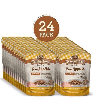 Merrick Purrfect Bistro Bon Appetits Grain Free Adult Wet Cat Food 3 oz. Pouch (Pack of 24) - Gravies Chicken - 72 Ounces Total - Buy Online on SooperMarket.com