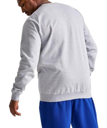Champion Men's Powerblend Fleece Crew Sweatshirt - Crewneck, Oxford Gray Script - Buy Online on SooperMarket.com