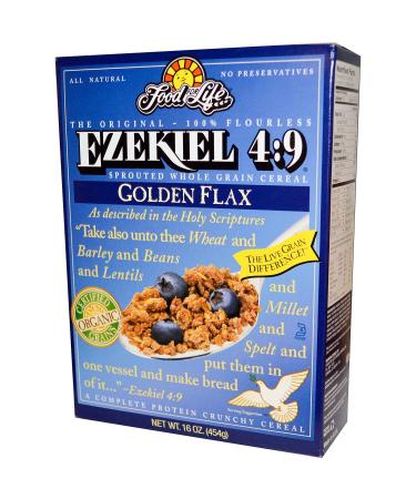 Ezekiel 4:9 Golden Flax Sprouted Grain Crunchy Cereal 16 oz (Pack of 3)