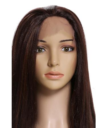 WIG ME UP RGF-6082-LF-F4/30 - Premium Long Straight Lace Front Wig with Hand-Knotted Design in Brown with Copper Highlights for Ladies - International Shipping Available - Buy Online on SooperMarket.com