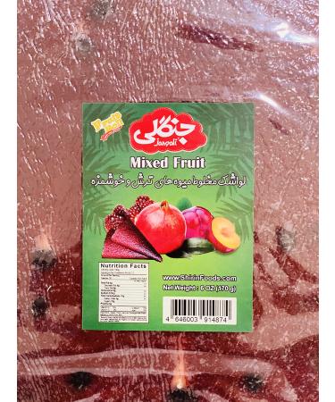 Jangali Lavashak, Mixed Fruit Bar, Fruit Roll Snack 12 OZ (2 Packs of 6 OZ)
