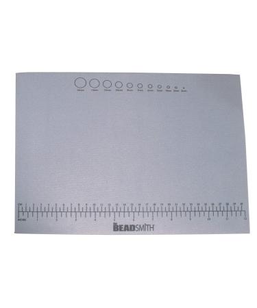 The Beadsmith Non-Slip Treasure Mat, 12.5 x 9.25 inches, Non-Slip Rubber Base with Soft Padded Surface, Laser Printed Measurements in Both inches and centimetres, Hangable Retail Put Up