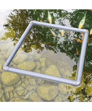 Auprotec Pond Feed Ring 30cm - 70cm | Square 50cm Gray | Ideal for Garden Fish Feeding | Durable & Easy to Use - Buy Online on SooperMarket.com