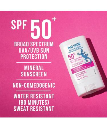 BLUE LIZARD SPF 50 Kids Duo Mineral-Based Sunscreen for Toddlers and Children Non-Greasy Sunscreen & Baby SPF 50 Stick Sunscreen + Baby SPF 50 Stick - Buy Online on SooperMarket.com