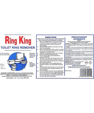 Ring King Toilet Ring Remover & NatureTek Bowl Cleaner - 32 Fl Oz - Fast Acting Stain & Scale Remover - No Scrubbing Needed - Buy Online on SooperMarket.com