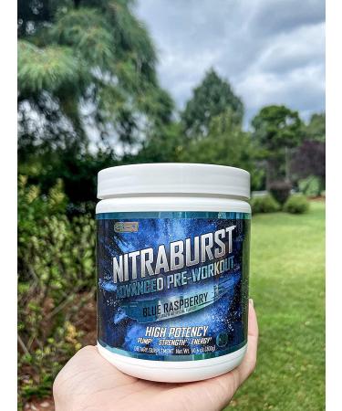 Giant Sports Nitraburst Pre Workout Powder | Boosts Strength, Energy & Exercise Performance | Creatine Free | Blue Raspberry 30 Servings - Buy Online on SooperMarket.com