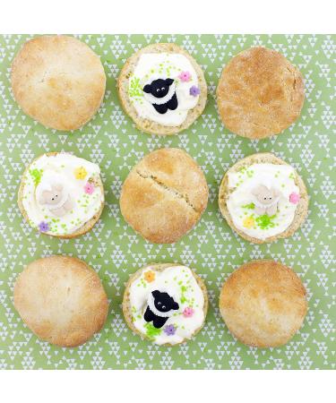 G nthart Backdecor Sweet Sheep | Edible Dessert Decorations for Cakes & Cupcakes | Unique Sugar Sheep Dark & Light Heads - Buy Online on SooperMarket.com