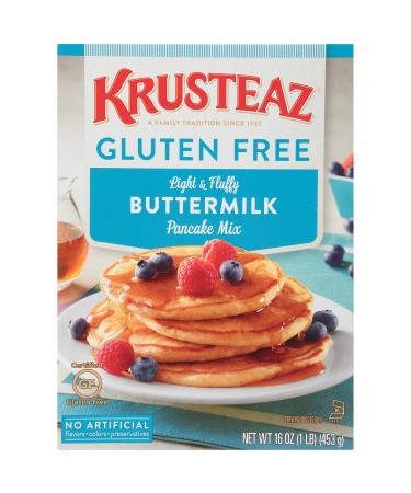 Krusteaz Gluten Free Buttermilk Pancake Mix, 16-Ounce Boxes (Pack of 8) GF Buttermilk Pancake