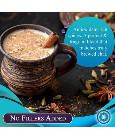 Blue Lotus Chai - Star Anise Masala Chai - Makes 100 Cups - 3 Ounce Masala Spiced Chai Powder with Organic Spices - Instant Indian Tea No Steeping - No Gluten 3 Ounce (Pack of 1) - Buy Online on SooperMarket.com
