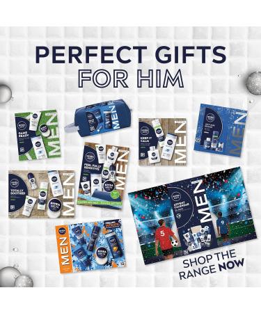 NIVEA MEN Feel Fully Sensitive Skincare Gift Set (8 Products) Includes Shower Gel Anti-Perspirant Face Wash Shaving Foam Post Shave Balm Moisturisers and Wash Bag - Buy Online on SooperMarket.com