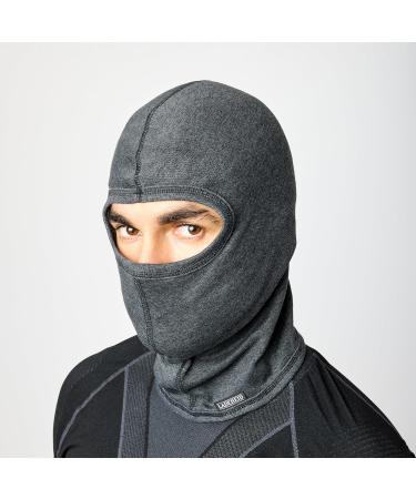 Chargingheid Sturmaske Motorcycle Balaclava - Thermal Ski Mask for Men & Women | Moisture Absorbent Comfort Fit - La-127 M-L Graphite/Melange-2 - Buy Online on SooperMarket.com