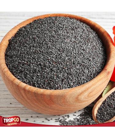 Tropgo Poppy Seeds 200g - Gluten Free Poppy Seeds in Resealable and Recyclable Tub - Non-GMO Poppy Seeds for Eating - Enhance Baking and Cooking - Buy Online on SooperMarket.com