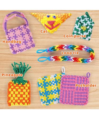 PREBOX Weaving Loom Kit for Kids and Adults - Potholder Loops Crafts for Girls Ages 6-12 - Pot Holder Loom Knitting Kit and Gifts for Beginners - Make 6 Masterpieces - Buy Online on SooperMarket.com