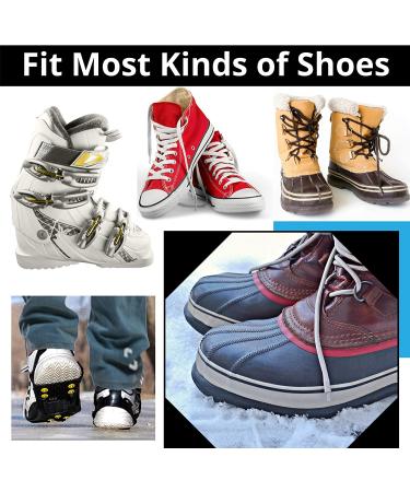 Limm Ice Snow Traction Cleats - Lightweight Crampon Cleats for Snow & Ice - Anti Slip Grippers for Shoes and Boots Medium Size - All Purpose Use - Buy Online on SooperMarket.com