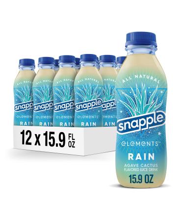 Snapple Elements Rain Agave Cactus Juice Drink 15.9 Fl Oz Recycled Plastic Bottle Pack Of 12 All Natural No Artificial Flavors Or Sweeteners Contains 10% Real Juice