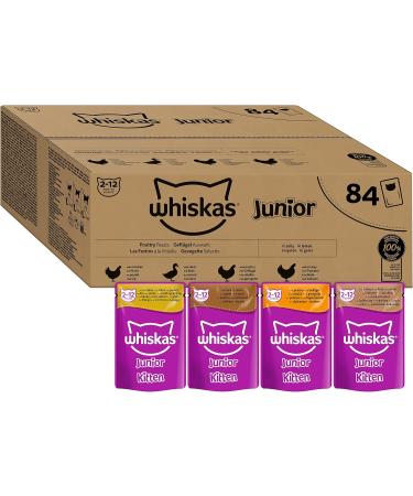 Buy Whiskas Junior & Adult 1+ Poultry Selection in Jelly - 84 & 168 Packs - International Shipping Available - Buy Online on SooperMarket.com