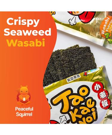 Peaceful Squirrel Variety Tao Kae Noi Thai Crispy Seaweed 6-Pack - Healthy On-The-Go Nori Snacks for Kids & Adults | Omega-3s, Fiber, Antioxidants, Vitamin B12 | 6 Flavors | 6 Bags, 1.2 oz - Buy Online on SooperMarket.com