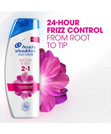 Head & Shoulders Smooth & Silky Paraben-Free 2in1 Dandruff Shampoo + Conditioner 12.8 fl oz - Fresh (Pack of 1) - Buy Online on SooperMarket.com
