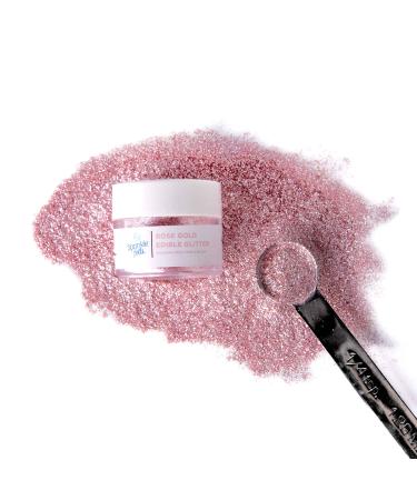 Sweets Indeed - Rose Gold Edible Glitter - Edible Glitter For Drinks, Food & Cake Decorating - Glitter Cake Topper for Desserts - Sprinklefetti - 4 grams