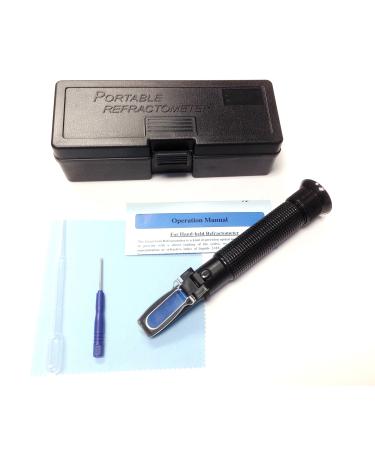 Ade Advanced Optics aaosal-B Automatic Temperature Compensation Sea Water Salinity Refractometer for Aquarium, 0% - 10% and 1.0 to 1.070 S.G. Dual Scale Hydrometer, Black