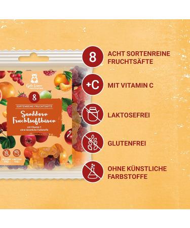 Naschlabor x Good Mood Sea Buckthorn Fruit Juice Bear | 20% Pure Juice | Gluten & Lactose-Free | 150g Pack | No Artificial Dyes or Flavors - Buy Online on SooperMarket.com