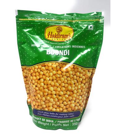 Haldiram's Indian Snacks Boondi - Chickpea Balls for Making Raita - 350 Grams