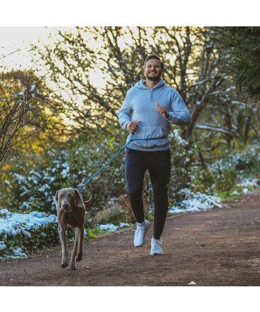 Hands-Free Dog Leash - 2m Adjustable Belly Belt for Running & Jogging | 3-in-1 Training & Hunting Leash for All Dog Sizes - Touline Petrol - Buy Online on SooperMarket.com