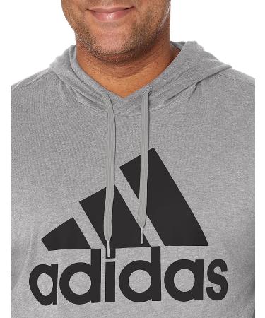 adidas Men's Essentials Logo Hoodie X-Large Tall - Medium Grey Heather/Black - Buy Online on SooperMarket.com
