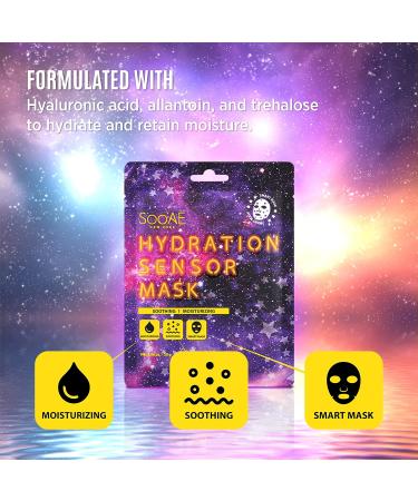 Soo AE Hydration Sensor Face Masks 12 Count | Hydrating Moisturizing & Soothing Korean Sheet Masks with Cica Madecassoside & Hyaluronic Acid - Buy Online on SooperMarket.com