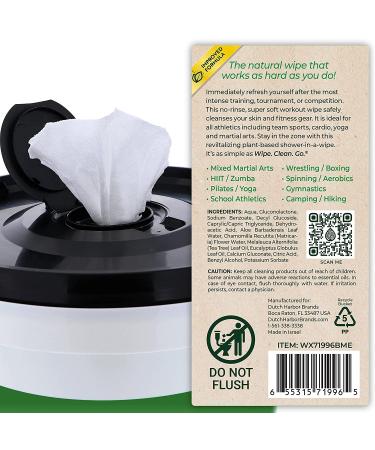 Wipex No Rinse Body Wipes for Adults | 225 Large Body Camping Wipes | Tea Tree & Eucalyptus Essential Oil | Gym, Yoga, Wrestling, Team Sports | After Workout Bathing & Athlete Body Wipes - Buy Online on SooperMarket.com