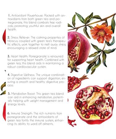 Thames Tea: Premium Flavoured Loose Leaf Fruit & Herbal Tea - Tubebox (Pomegranate Hibiscus Green Tea) - Buy Online on SooperMarket.com