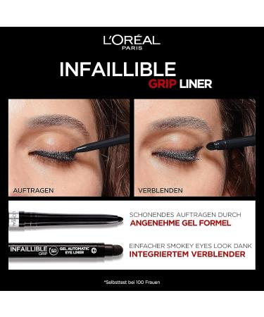 L'Or al Paris Waterproof Gel Eyeliner with Sponge - 36H Infaillible Blue Jersey - Perfect for Smokey Eyes 1g - Buy Online on SooperMarket.com