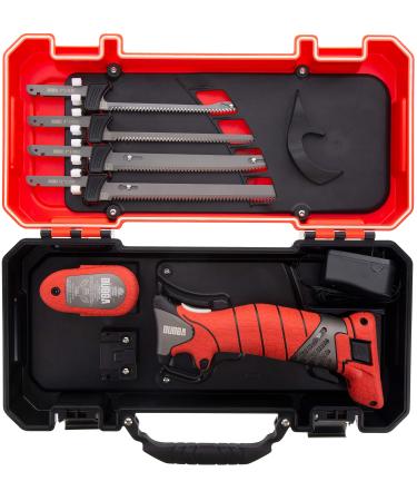 Bubba Pro Series Lithium-Ion Electric Fillet Knife with Non-Slip Grip Handle, 4 Ti-Nitride S.S. Coated Non-Stick Reciprocating Blades, Charger and Case for Fishing