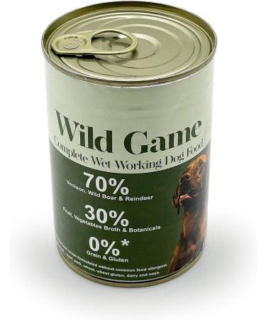 Venison & Wild Boar Mix (4x400g) Plus Medium Size Antler Chew Toy Grain-Free Wet Dog Food for Active Dogs by Wild Antler - Buy Online on SooperMarket.com