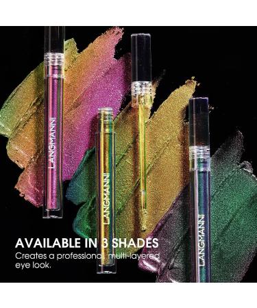 Multichrome Liquid Eyeshadow - Chameleon Metallic Green Gold Color Shifting - High Pigmented & Waterproof Glitter Eye Shadow (EMBER) - Buy Online on SooperMarket.com