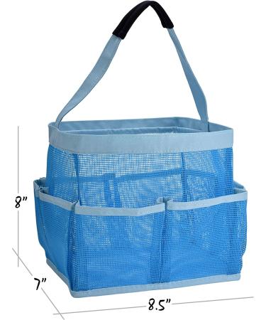 Mesh Shower Bag - 9-Pocket Blue Organizing Bathroom Toiletry Essentials - Buy Online on SooperMarket.com