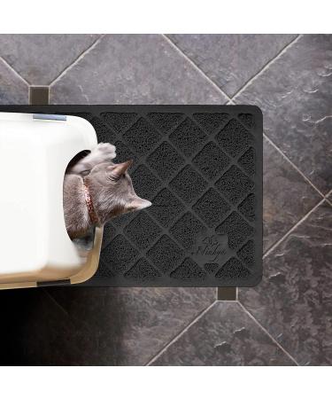 Niubya Premium Cat Litter Mat - Non-slip Waterproof Backing, Soft on Paws, Easy to Clean - Small 23x14 Black - Buy Online on SooperMarket.com
