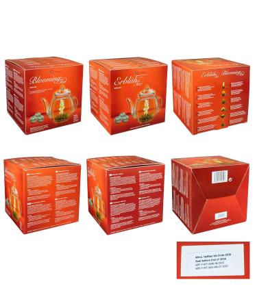 Creano Tea Blum Gift Set - Bloomed Spring Harvest with 500ml Glass Jug & 6 White Teas - Ideal Mother's Day Gift - Buy Online on SooperMarket.com