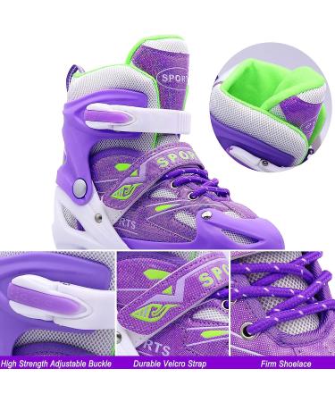 PETUOL Kids Adjustable Roller Skates | Full Light Up Wheels | Girls & Ladies Small Size (11J-1) - Buy Online on SooperMarket.com