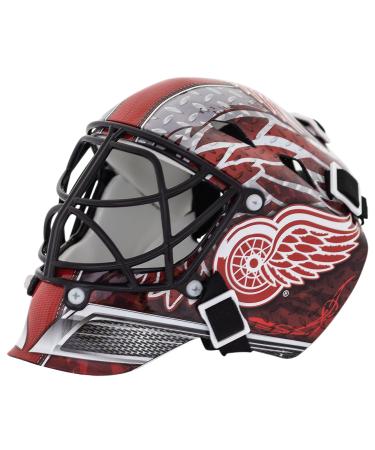 Franklin Sports NHL Team Logo Mini Hockey Goalie Mask With Case - Collectible Goalie Mask with Official NHL Logos and Colors Detroit Redwings