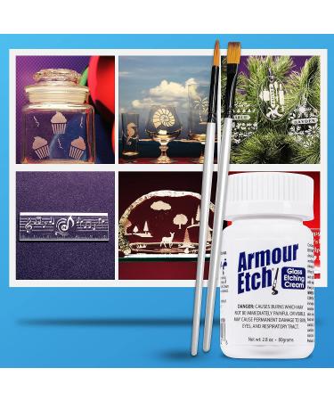 Armour Etch Glass Etching Cream Starter Kit 2.8oz + Moshify Application Brushes - Buy Online on SooperMarket.com
