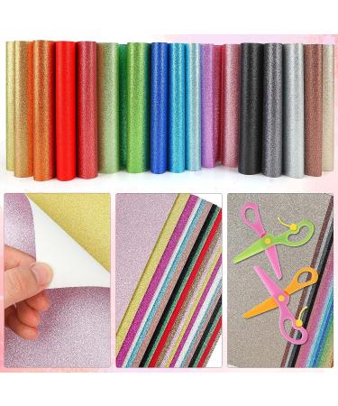 BigOtters Glitter Cardstock Paper - 40 Sheets Premium Craft Cardstock with Scissors - 20 Colors 250GSM - Ideal for Gift Wrapping, Scrapbooking, and Party Decor - Buy Online on SooperMarket.com