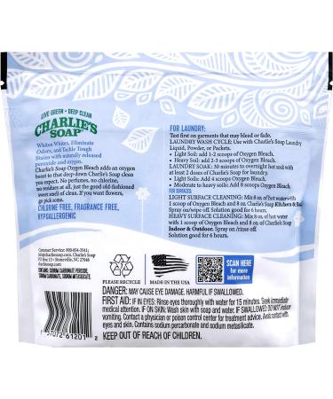 Charlie's Soap Biodegradable Oxygen Bleach 1.3 lbs - 2 Pack - Buy Online on SooperMarket.com