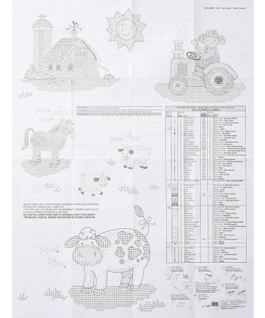 Bucilla Stamped Cross Stitch Crib Cover Kit 34x43-Inch - On The Farm | 45567 - Buy Online on SooperMarket.com