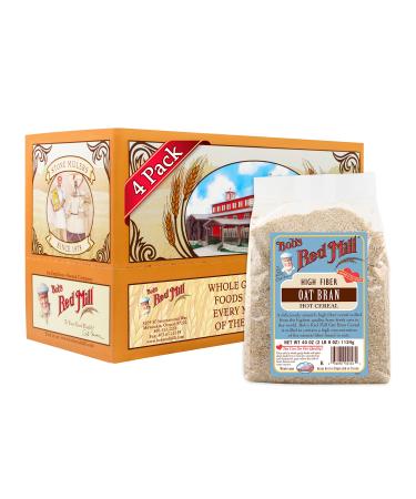 Bob's Red Mill Oat Bran Hot Cereal, 40 Ounce (Pack of 4)